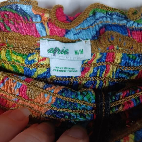 Aerie Smocked Floral Midi Dress size Medium - Picture 5 of 6